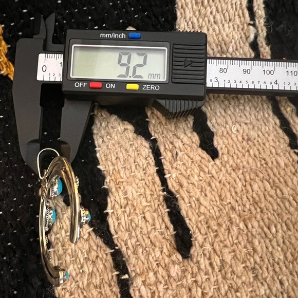 ❤️ Kingman Turquoise NAJA Sterling Navajo Decorative Pendant 13.5Gm / 2.31”L - Picture 10 of 13
